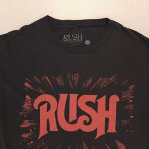 Rush Band Crew Neck Short Sleeve Graphic T-Shirt Adult Mens Size Large L Black